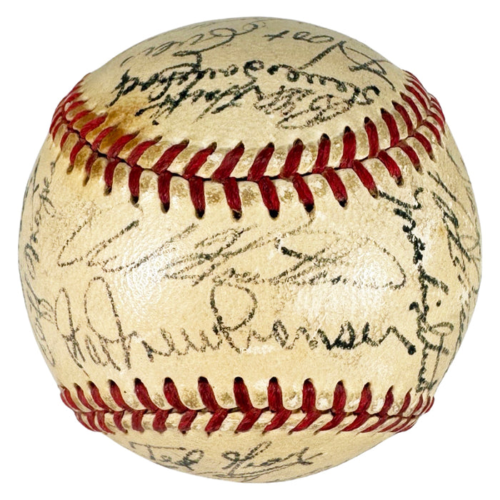1952 Detroit Tigers Team Signed Official American League Baseball (JSA)