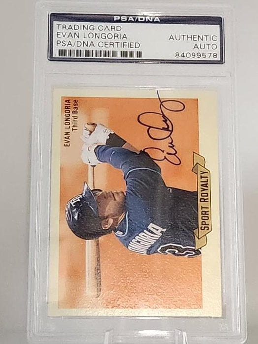 Evan Longoria Upperdeck Signed Card PSA Authentic Auto