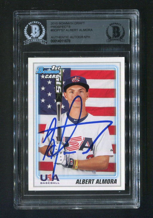 2010 Albert Almora BGS Authentic Autograph Bowman Draft Prospects #BDPP57 Signed Rookie Baseball Card - RSA