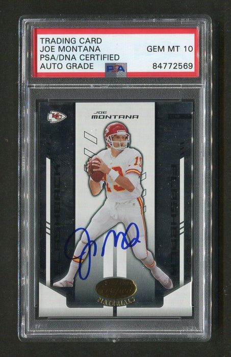 2004 Joe Montana PSA/DNA Authentic Autograph Leaf Certified Signed Football Card - RSA