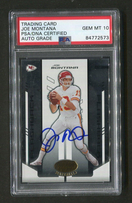 2004 Joe Montana PSA/DNA Authentic Autograph Leaf Certified Signed Football Card - RSA