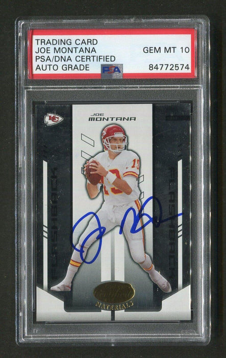 2004 Joe Montana PSA/DNA Authentic Autograph Leaf Certified Signed Football Card - RSA