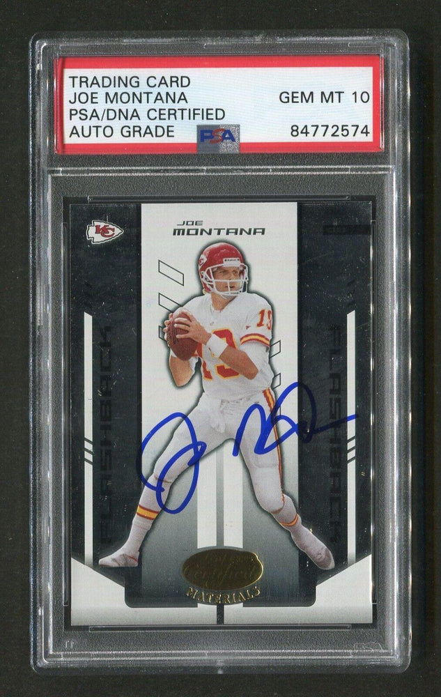 2004 Joe Montana PSA/DNA Authentic Autograph Leaf Certified Signed Football Card - RSA