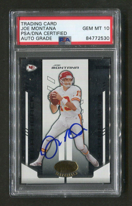 2004 Joe Montana PSA/DNA Authentic Autograph Leaf Certified Signed Football Card - RSA