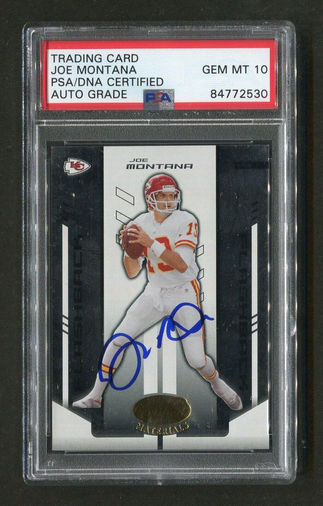 2004 Joe Montana PSA/DNA Authentic Autograph Leaf Certified Signed Football Card - RSA