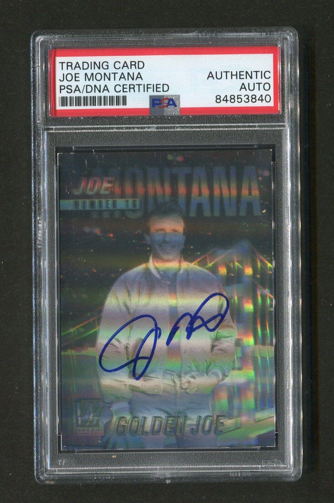 1991 Joe Montana PSA/DNA Authentic Autograph Arena Hologram Signed Football Card - RSA