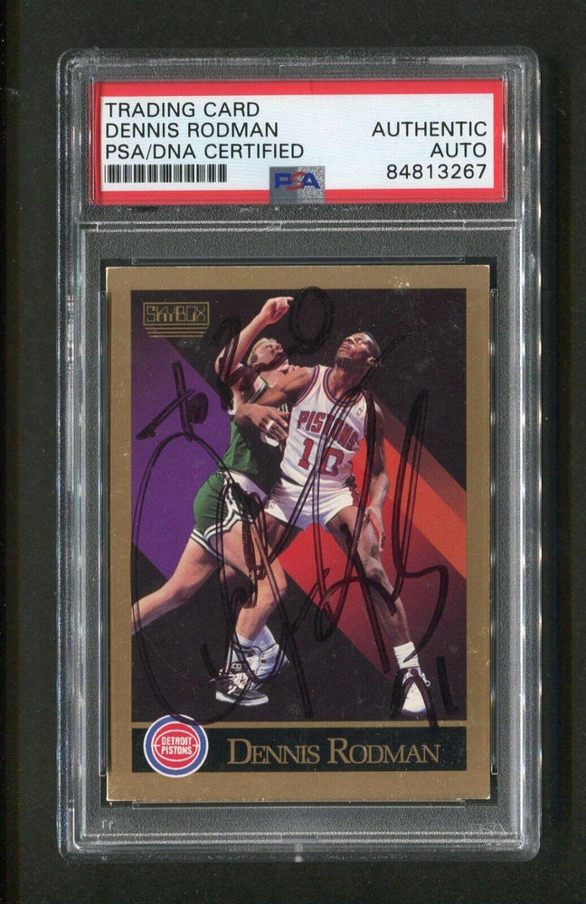 1990 Dennis Rodman PSA/DNA Authentic Autograph Skybox Signed Basketball Card - RSA