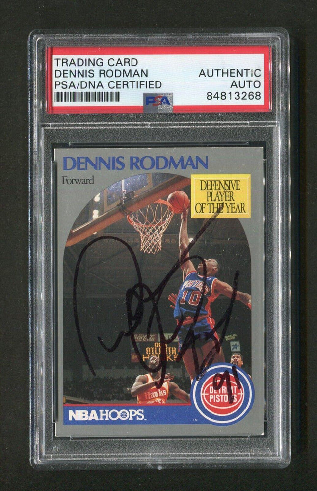 1989 Dennis Rodman PSA/DNA Authentic Autograph Hoops Signed Basketball Card - RSA