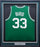 Boston Celtics Larry Bird Autographed Framed Green Jersey JSA