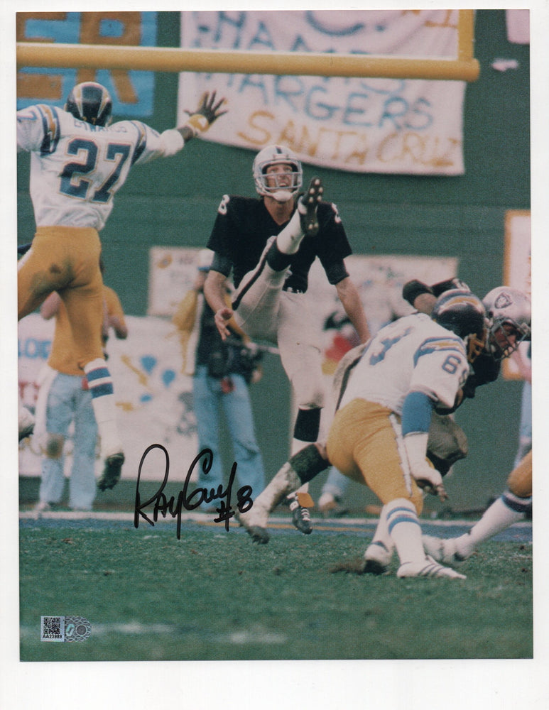Ray Guy Signed 8x10 Photo (AIV AA23989)