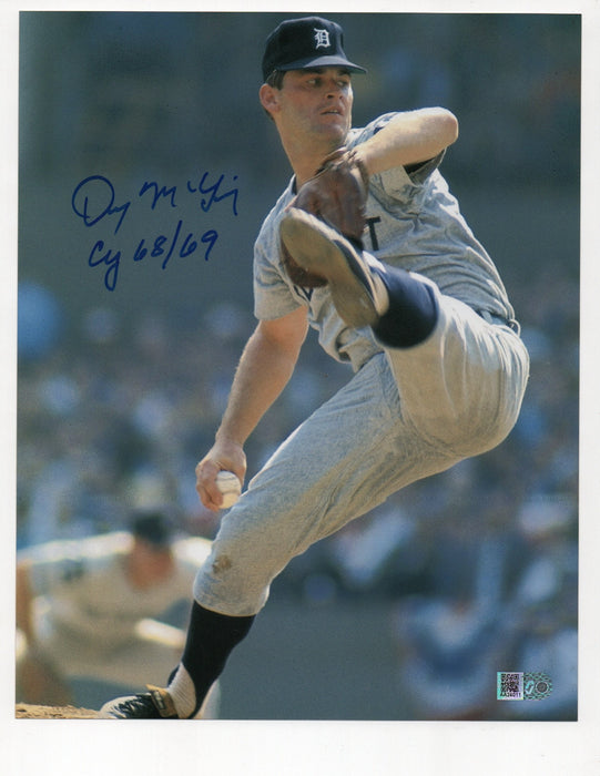 Denny McLain Signed Cy 68/69 Inscription 8x10 Photo (AIV AA24011)