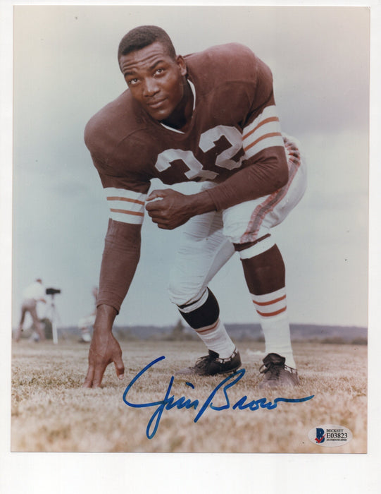 Jim Brown Signed 8x10 Photo (Beckett E03823)