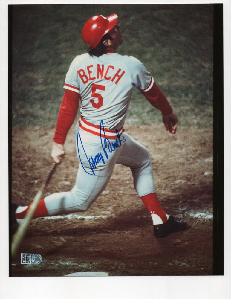 Johnny Bench Signed 8x10 Photo (AIV AA13807)