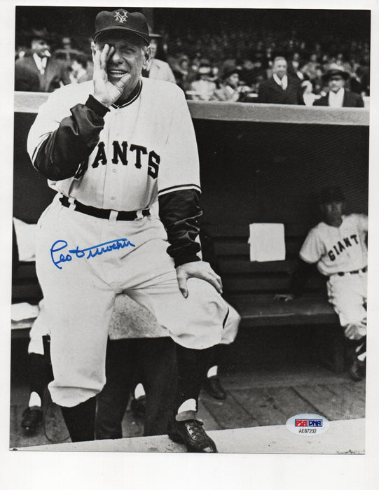 Leo Durocher Signed 8x10 Photo (PSA AE87232)
