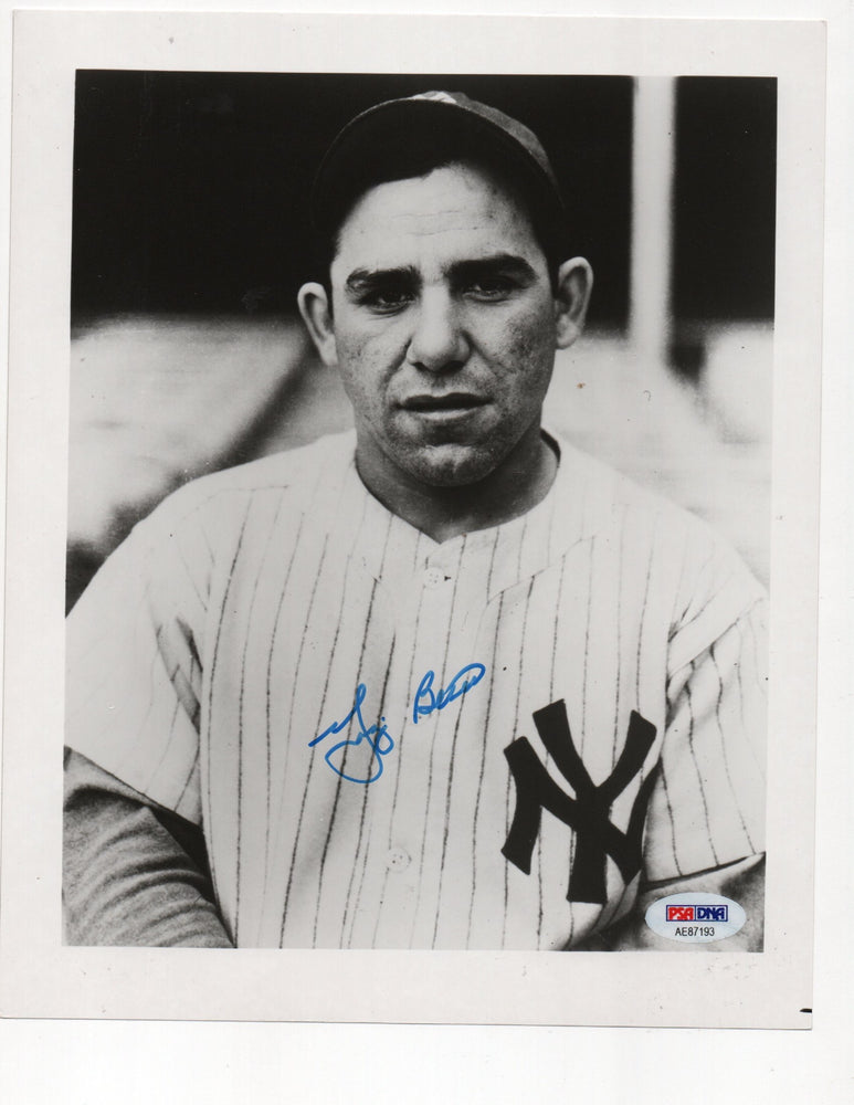 Yogi Berra Signed 8x10 Photo (PSA AE87193)