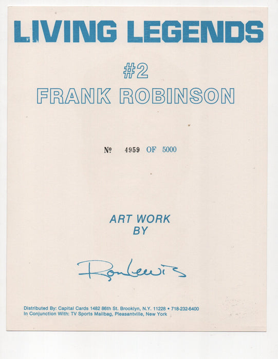 Frank Robinson Signed Living Legends #4959 of 5000 8x10 Photo (AIV AA24140)