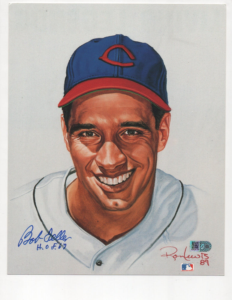 Bob Feller Signed HOF 62 Inscription Living Legends #4946 of 5000 8x10 Photo (AIV AA24149)