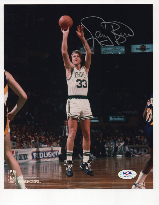 Larry Bird Signed 8x10 Photo (PSA AK34579)