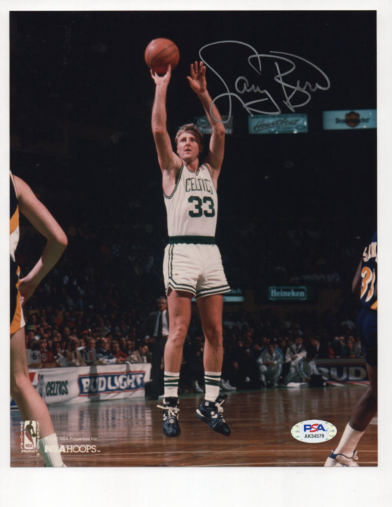 Larry Bird Signed 8x10 Photo (PSA AK34579)