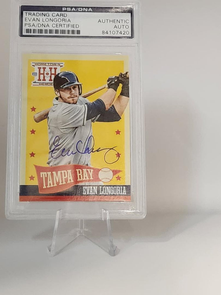 Evan Longoria Panini Signed Card PSA Authentic Auto