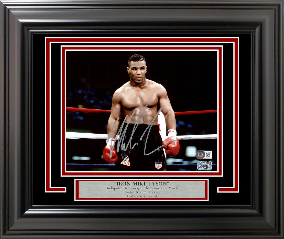 Mike Tyson Autographed Framed 8x10 Photo Beckett BAS