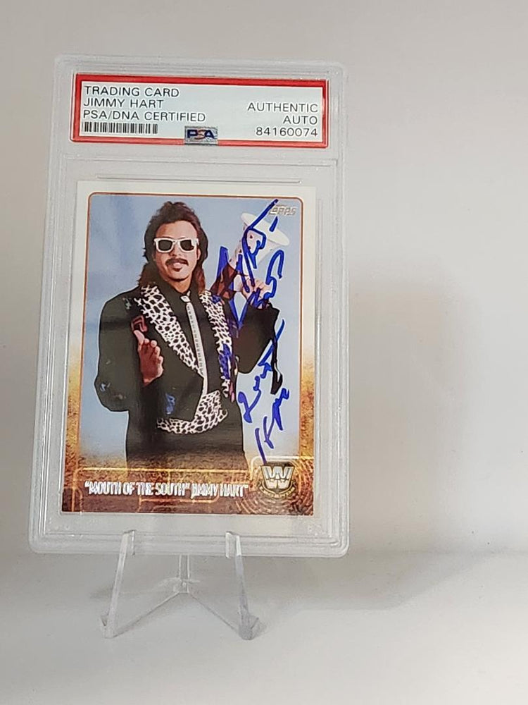 Jimmy Hart Signed Topps Card #94 Inscribed PSA Authentic Auto