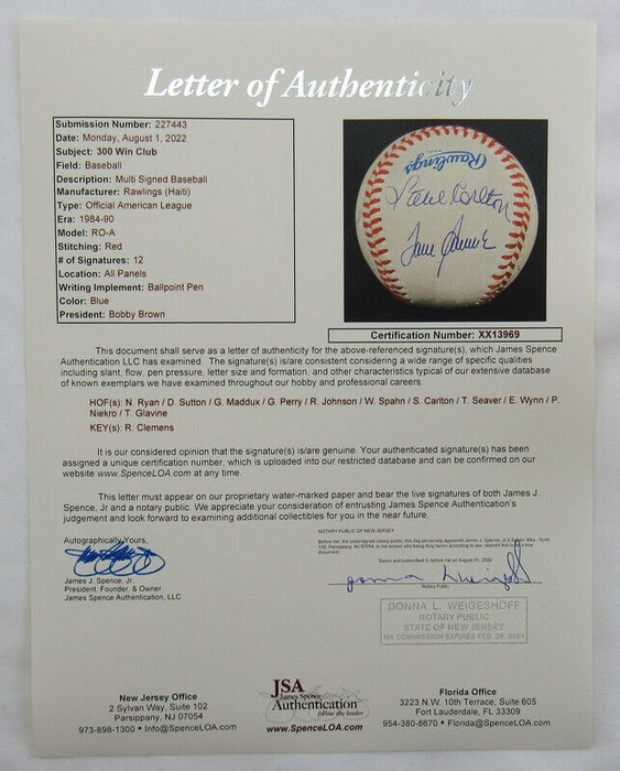 300 Wins Club Signed Baseball Tom Seaver Greg Maddux Randy Johnson +9 JSA XX13969