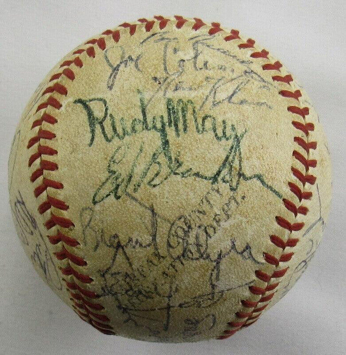 1965 Yankees Senators Angles Signed Baseball Mickey Mantle Roger Maris +27 PSA/DNA M09727 - RSA