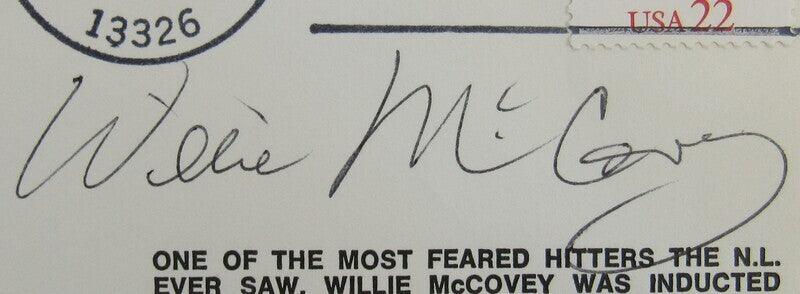Willie McCovey Signed Induction Day Envelope JSA GG18845 - RSA