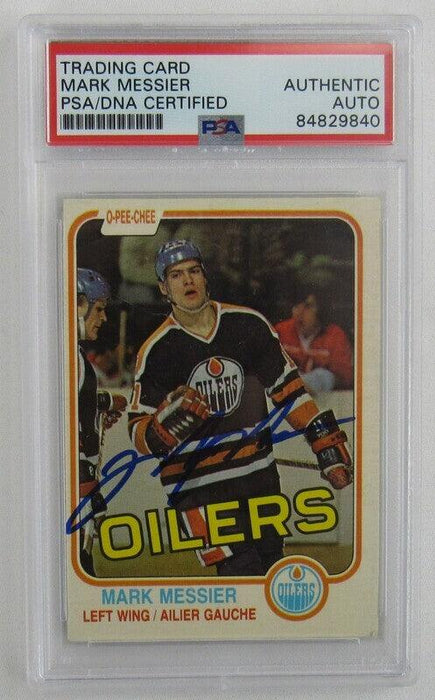 Mark Messier Signed Encapsulated O-Pee-Chee Card #118 PSA/DNA - RSA
