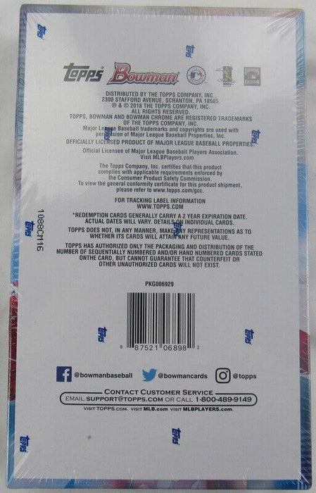 2018 Topps Bowman Baseball Cards Factory Sealed Wax Box MLB Holo II - RSA