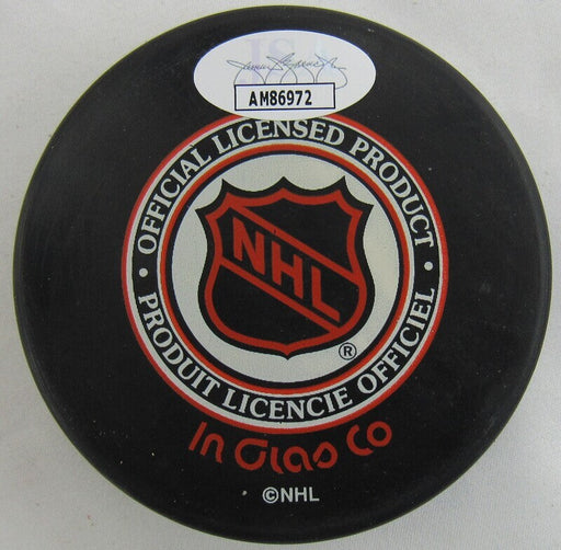 Bob Nystrom Signed Islanders Logo Hockey Puck JSA AM86972