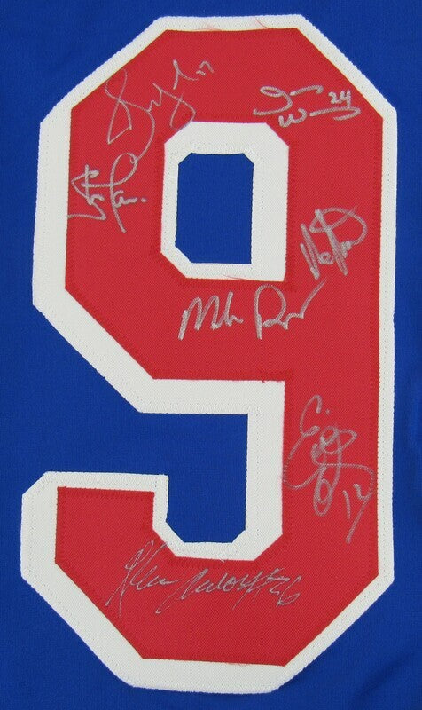 Mike Richter Glenn Anderson Adam Graves +9 Signed 1994 Stanley Cup NY Rangers Jersey JSA Witness