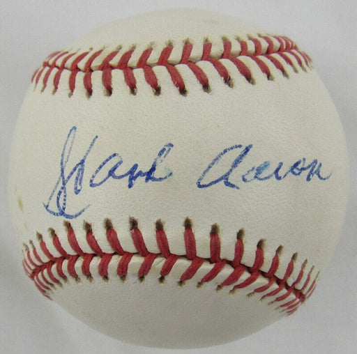 Hank Aaron Signed Baseball PSA AN28371
