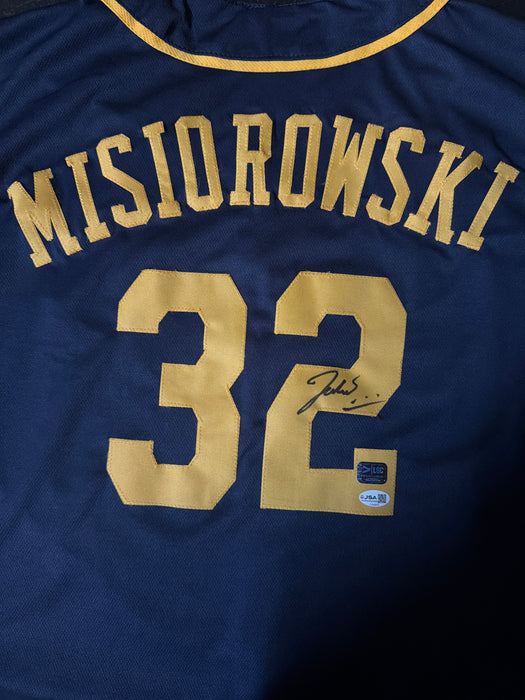 Jacob Misiorowski Signed Milwaukee Royal Blue Baseball Jersey (JSA)