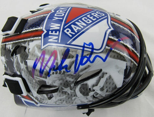 Mike Richter Signed Rangers Mini Helmet JSA Witness