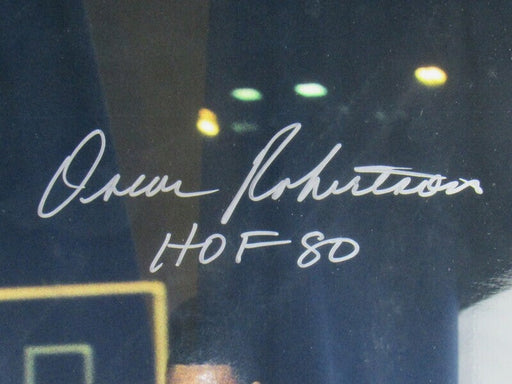 Oscar Robertson Signed Framed 16x20 Photo w/ HOF Insc JSA AQ68445