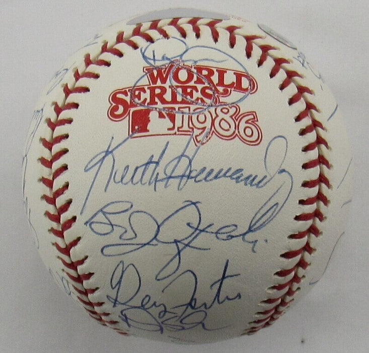 1986 New York Mets Dwight Gooden Gary Carter +27 Signed Baseball Steiner COA