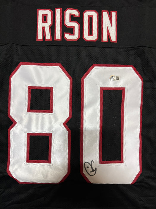 Andre Rison Signed Atlanta Black Football Jersey (Beckett)