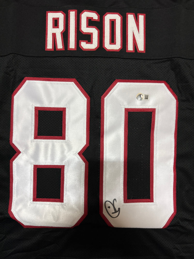 Andre Rison Signed Atlanta Black Football Jersey (Beckett)