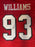 Ian Williams Signed San Francisco Red Shadow Number Football Jersey (JSA)
