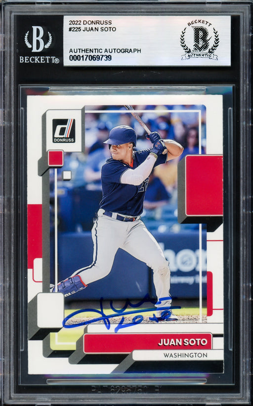 Juan Soto Autographed 2022 Donruss Variations Card #225 New York Yankees Beckett BAS #17069739