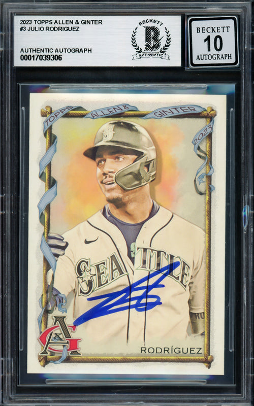 Julio Rodriguez Autographed 2023 Topps Allen & Ginter Card #3