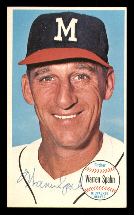 Warren Spahn Autographed 1964 Topps Giants Card #31 Milwaukee Braves