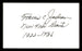 Travis Jackson Autographed 3x5 Index Card New York Giants "New York Giants 1922-1936"