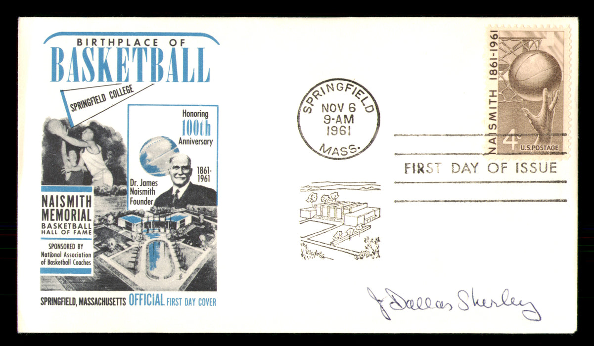 Dallas Shirley Autographed 1961 First Day Cover NBA Referee