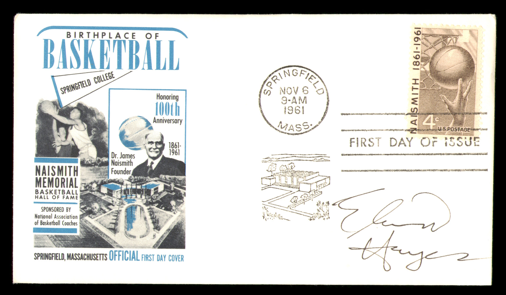 Elvin Hayes Autographed 1961 First Day Cover Washington Bullets