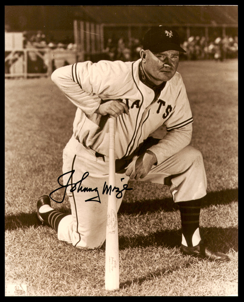 Johnny Mize Autographed 8x10 Photo New York Giants