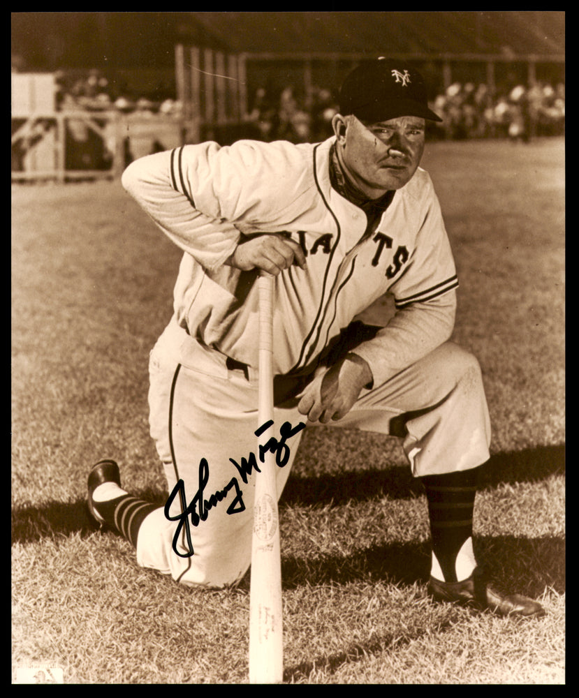 Johnny Mize Autographed 8x10 Photo New York Giants