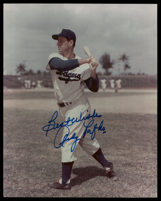 Andy Pafko Autographed 8x10 Photo Brooklyn Dodgers "Best Wishes"